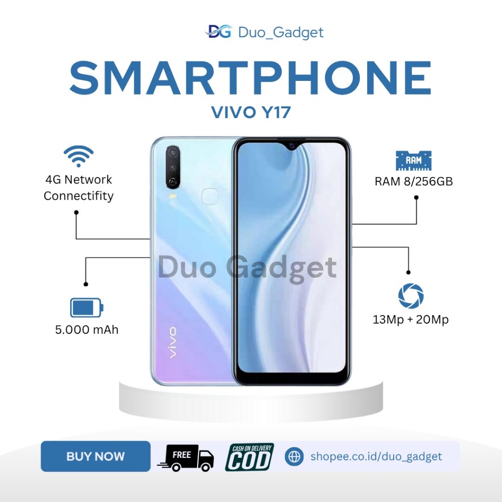 Hp Vivo Y17 8/256GB 6.35-inch 4G - Affordable Ram 6 Smartphone Deal(BACA DESKRIPSI)