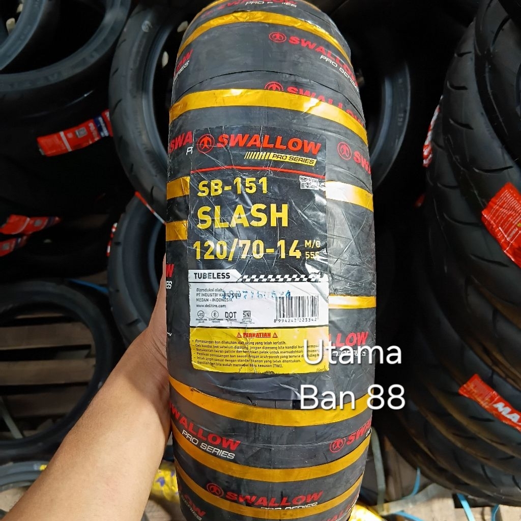 Ban Swallow 120/70-14 Slash SB151 Tubeless Soft Compound