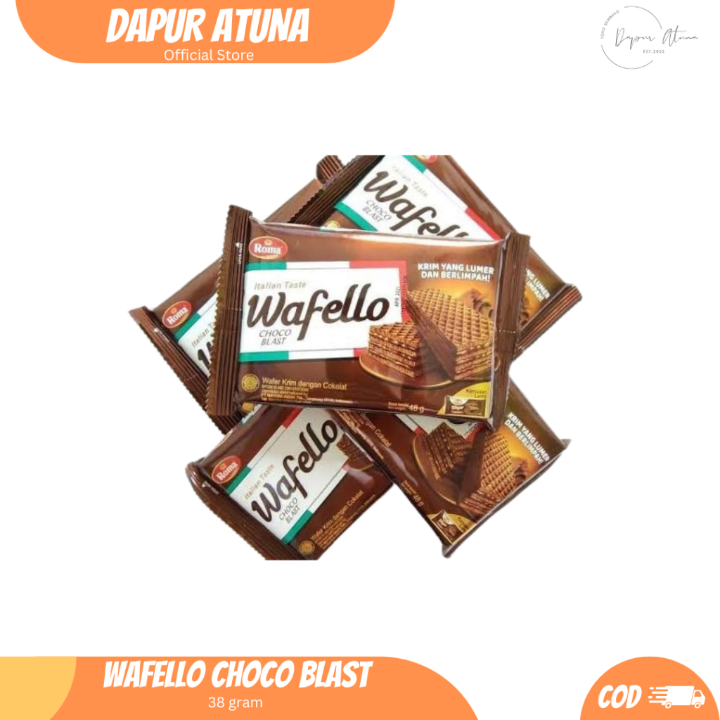 Roma Wafello 48gr 2000 Wafer Wafello Choco Blast