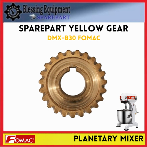 DMX-B30 Sparepart Yellow Gear Mixer Planetary Fomac ( Bahan Besi Khusus Donat,Roti)
