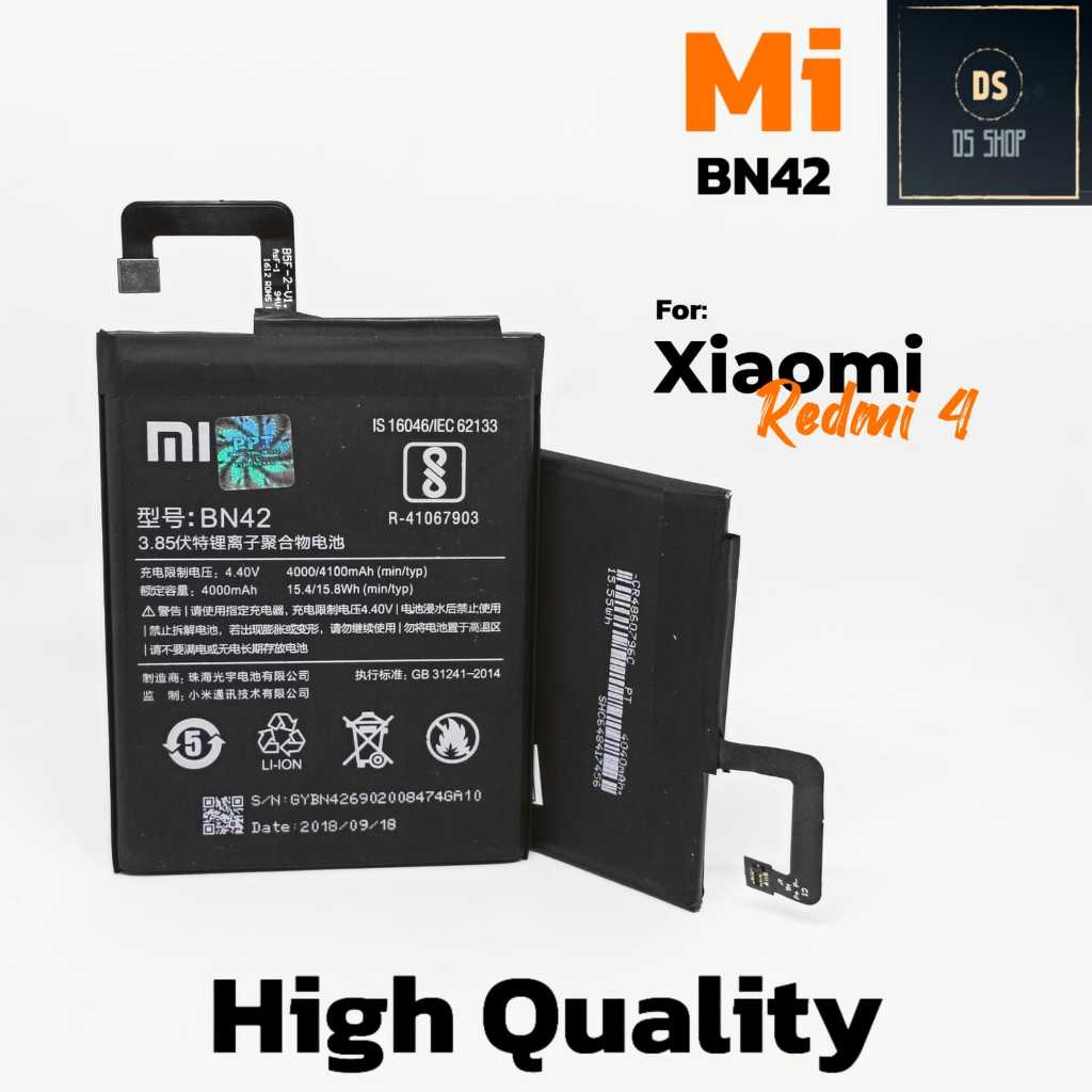 Baterai Original BN42 Baterai Xiaomi Redmi 4 BN42 Original Batre Battery
