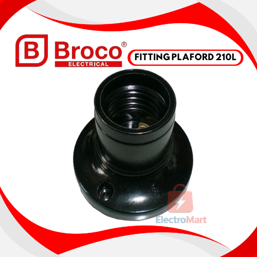Fitting/Ceiling Plafon Broco Hitam - 210L ORIGINAL / Fitting Plafon Broco - Fitting Plafon BROCO Hit