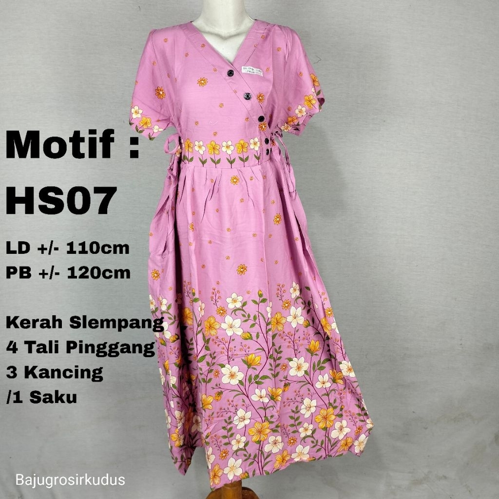 Batik HAP Daster Chibi Cibi Kerah Kimono Slempang LD 110cm