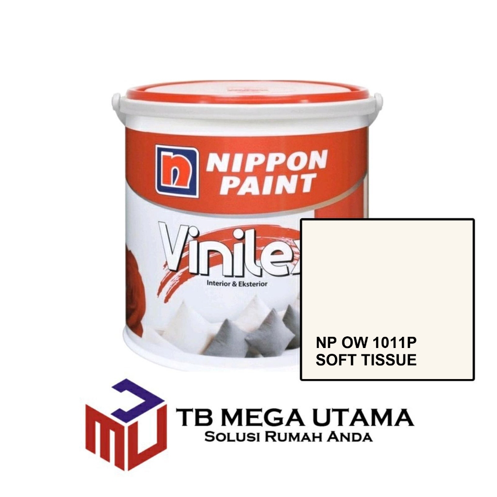 Nippon Vinilex 300 SS NP OW 1011P Soft Tissue 5 Kg | PASTEL |Cat Decorative Tembok Interior dan Ekst
