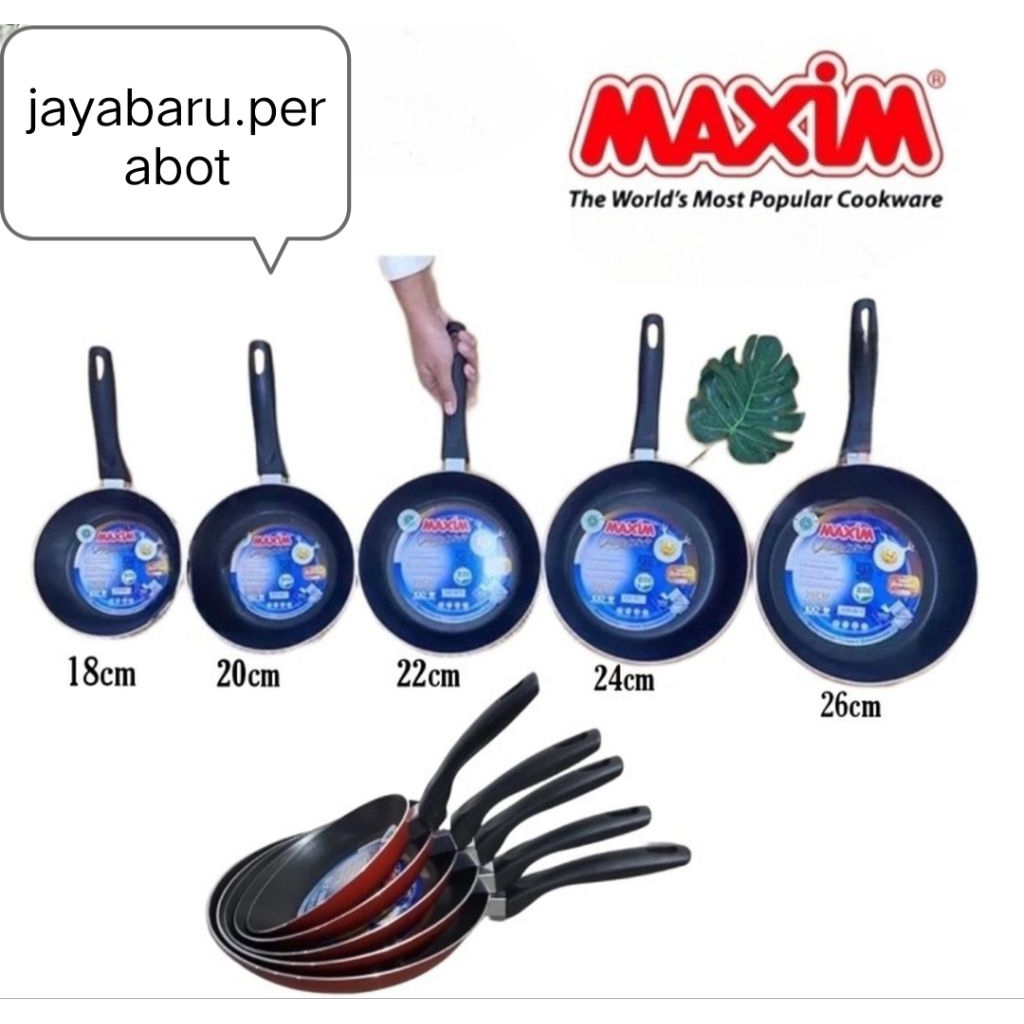 Wajan teflon maxim valentino ukuran 12cm-18cm-26cm