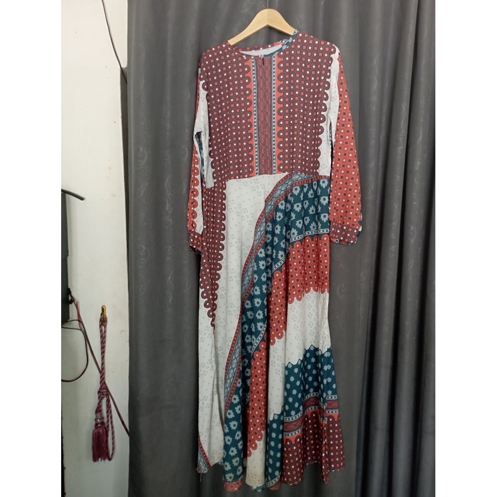 gamis motif syar'i size jumbo