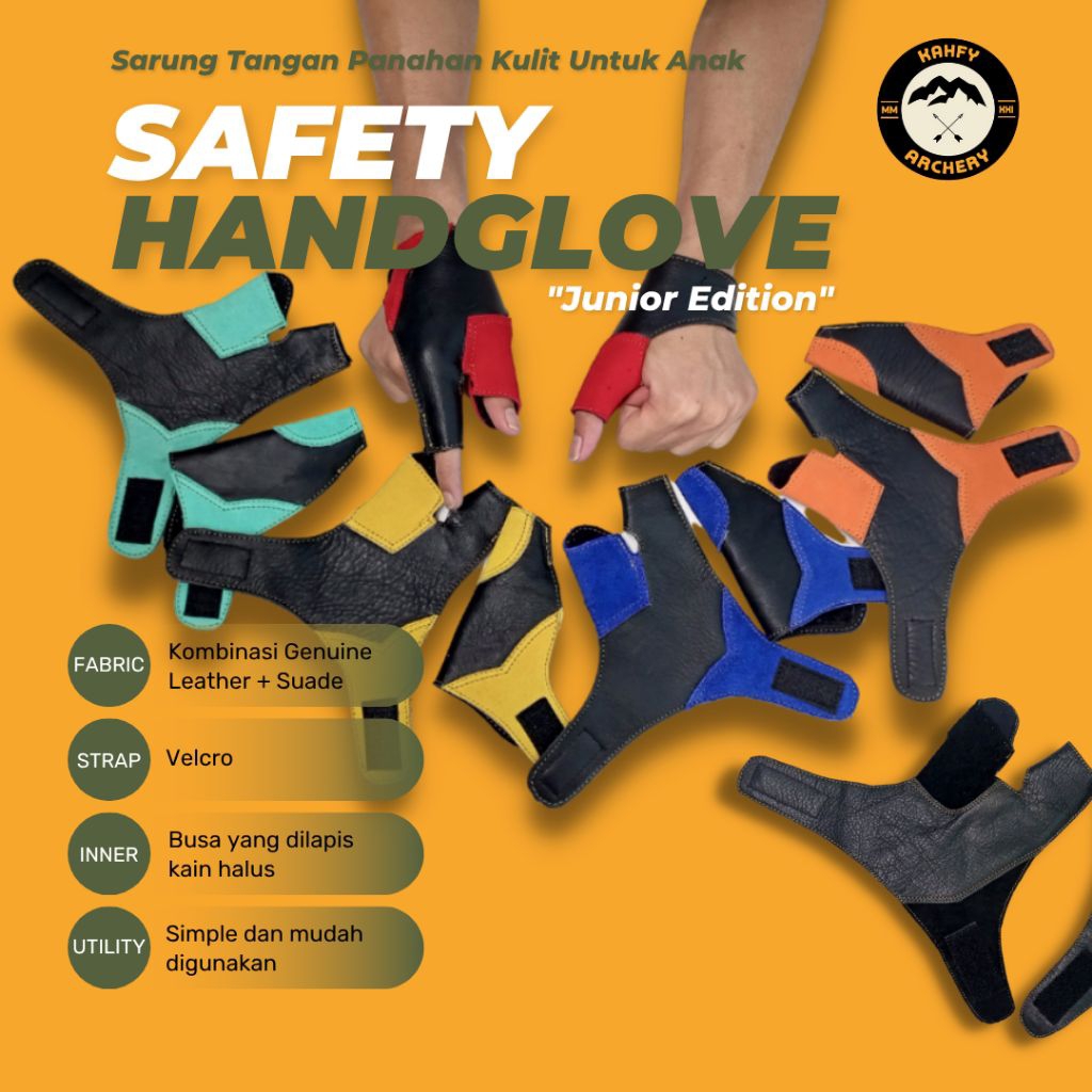 Safety Handgloves Panahan Anak Bahan kulit asli