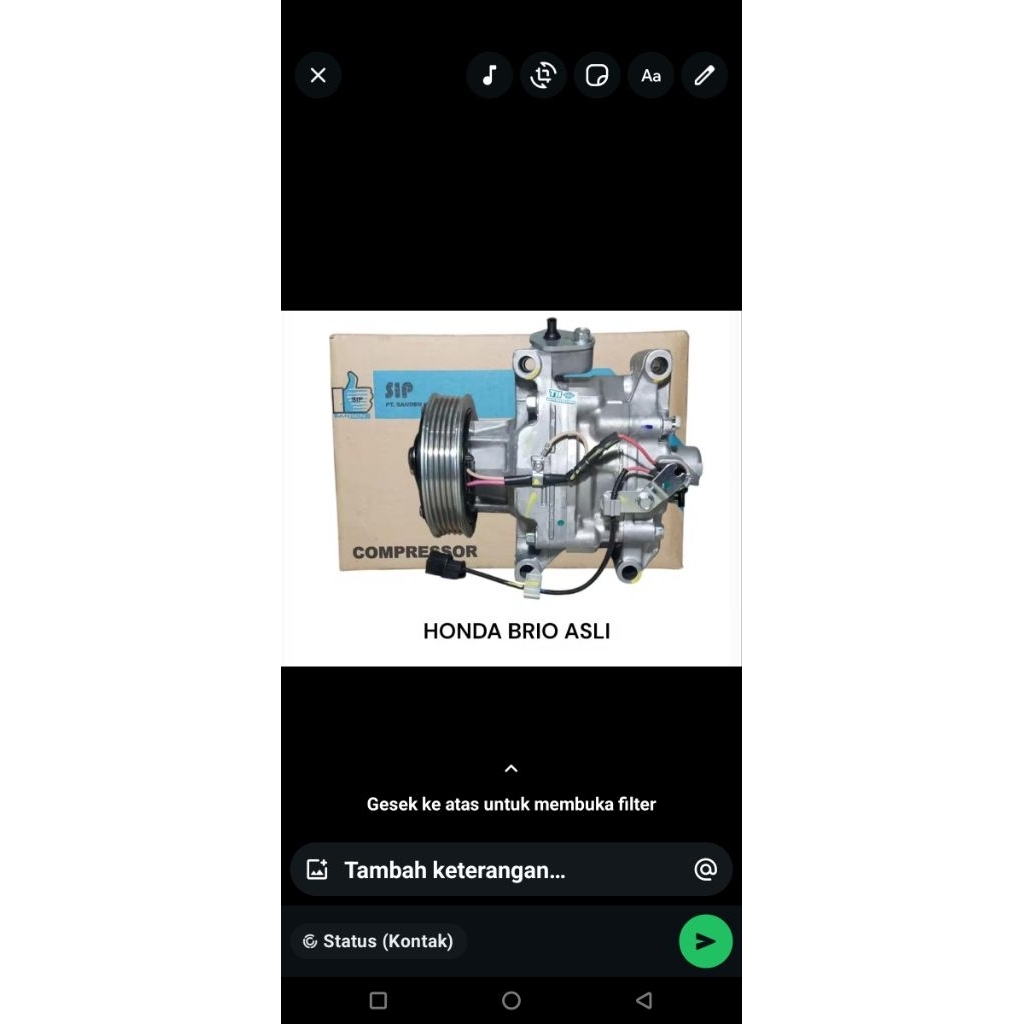 kompresor ac brio baru original sanden