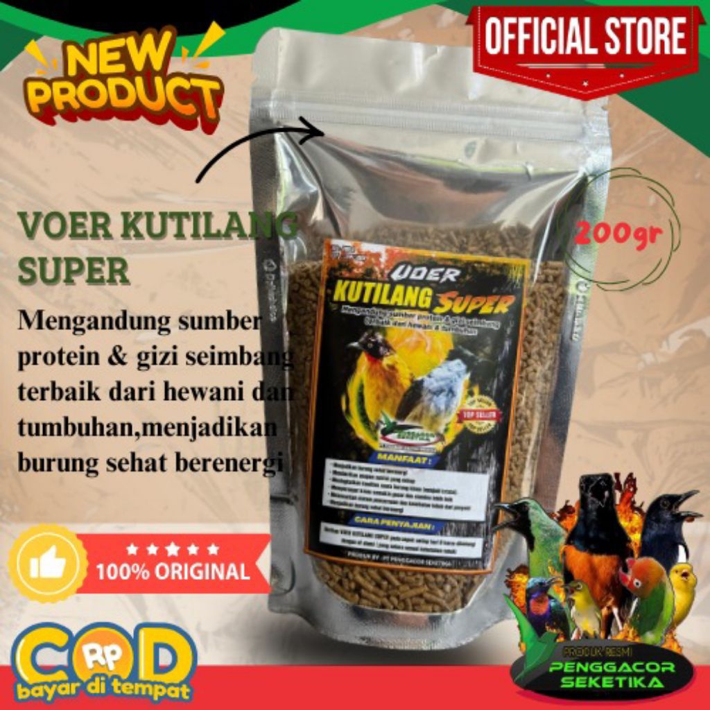 VOER  KUTILANG SUPER PAKAN BURUNG