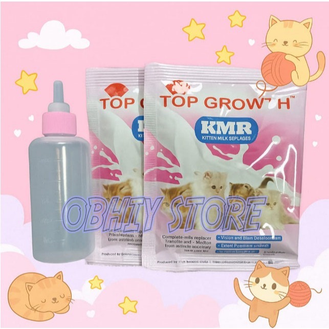 Set Dot dan Susu Bayi Kucing Susu Top Growth Anak Kucing Dot Anak Kucing Botol Dot Anak Kucing