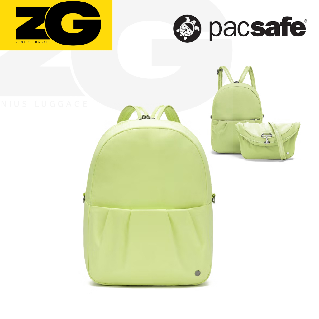 Tas ransel PACSAFE convertible anti maling matcha