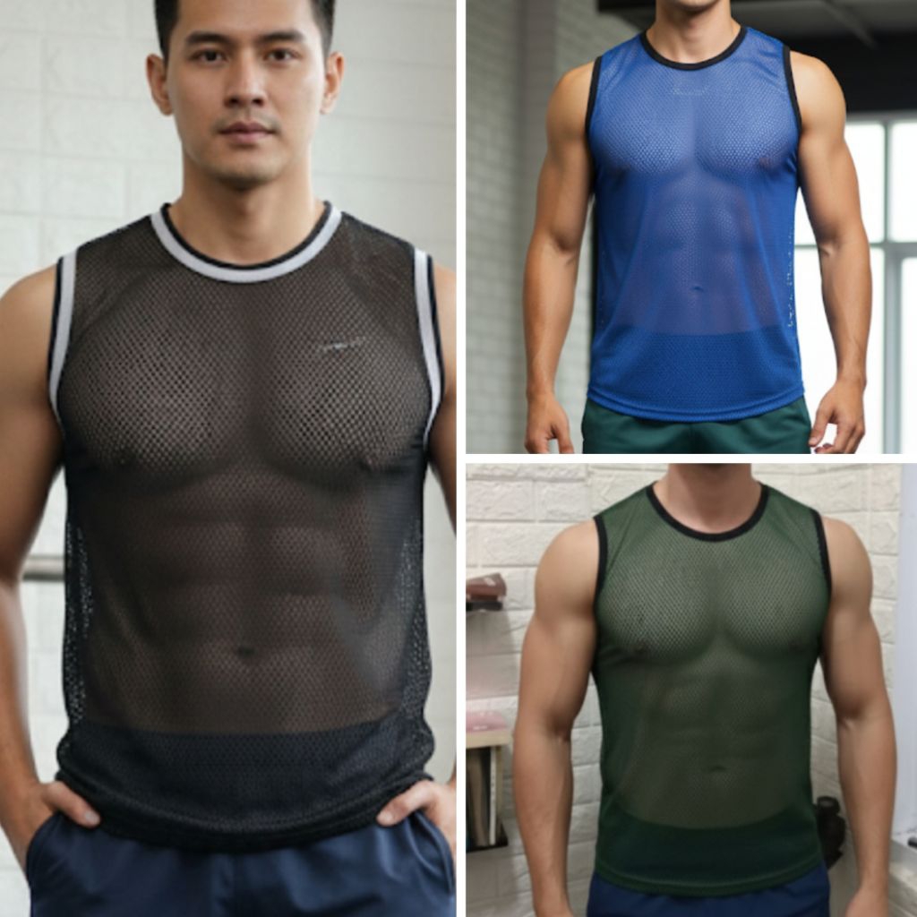 SINGLET PRIA JARING JALA/KAOS Buntung/JARING JALA Sleeveless  shirt