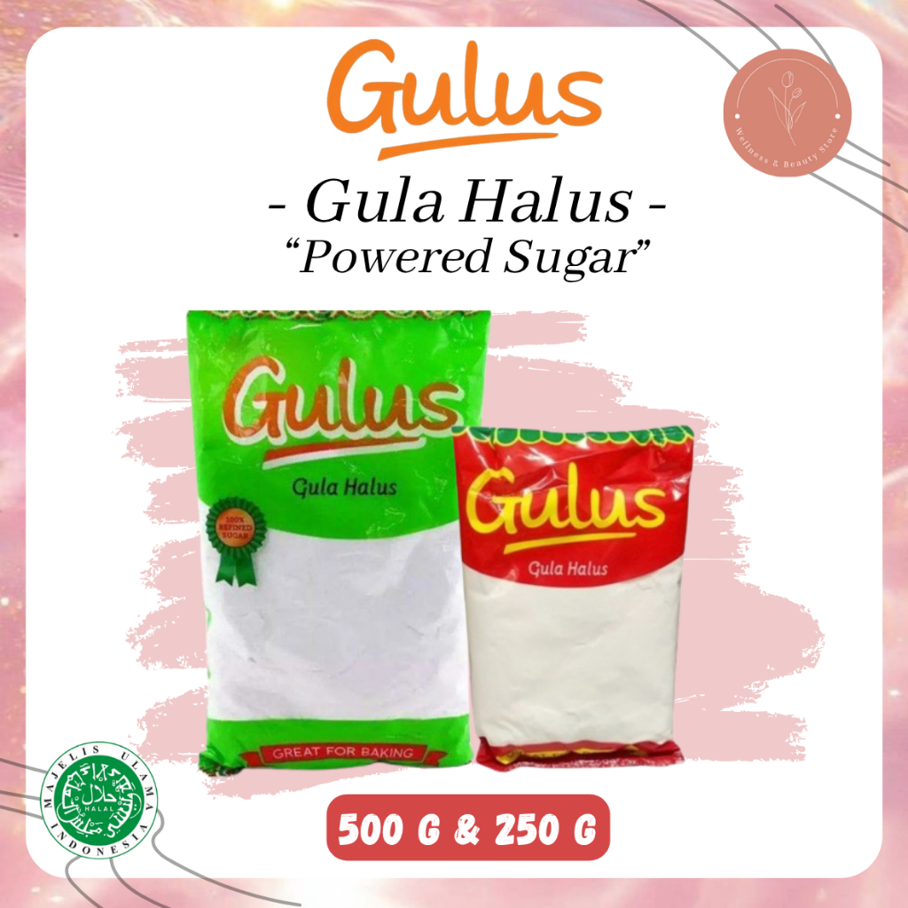 Gula Halus 500gr 250gr GULUS - Halal Dextrose Putih Icing Sugar Powdered Sugar Powder