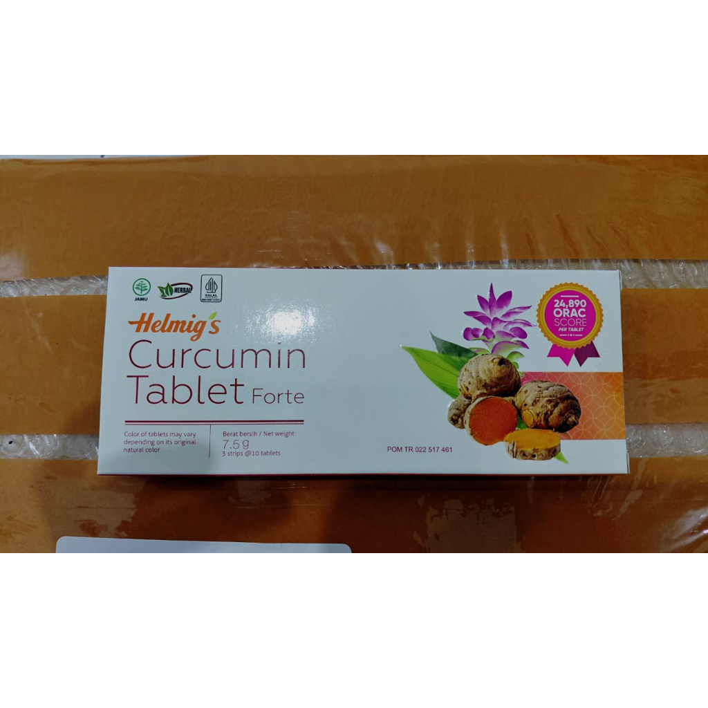 Helmig's curcumin forte (3strip@10 tablet) 7,5 gram kotak