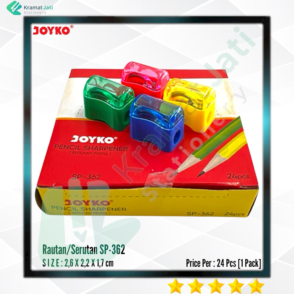 JOYKO Rautan Pensil SP-362/Rautan Roti 24 Pcs [1 Pack]