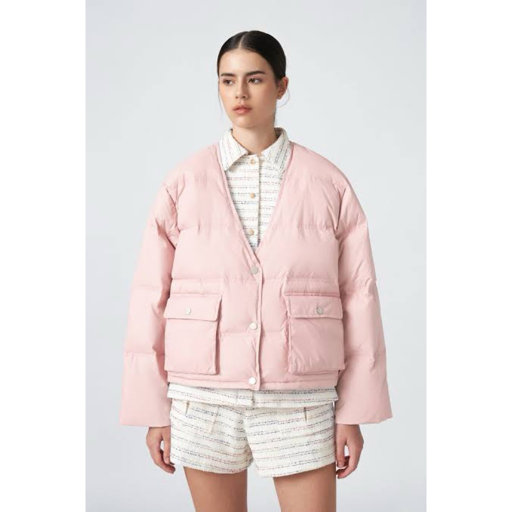 Duma x Mmehuilet Seoul Puffer Jacket in Pink