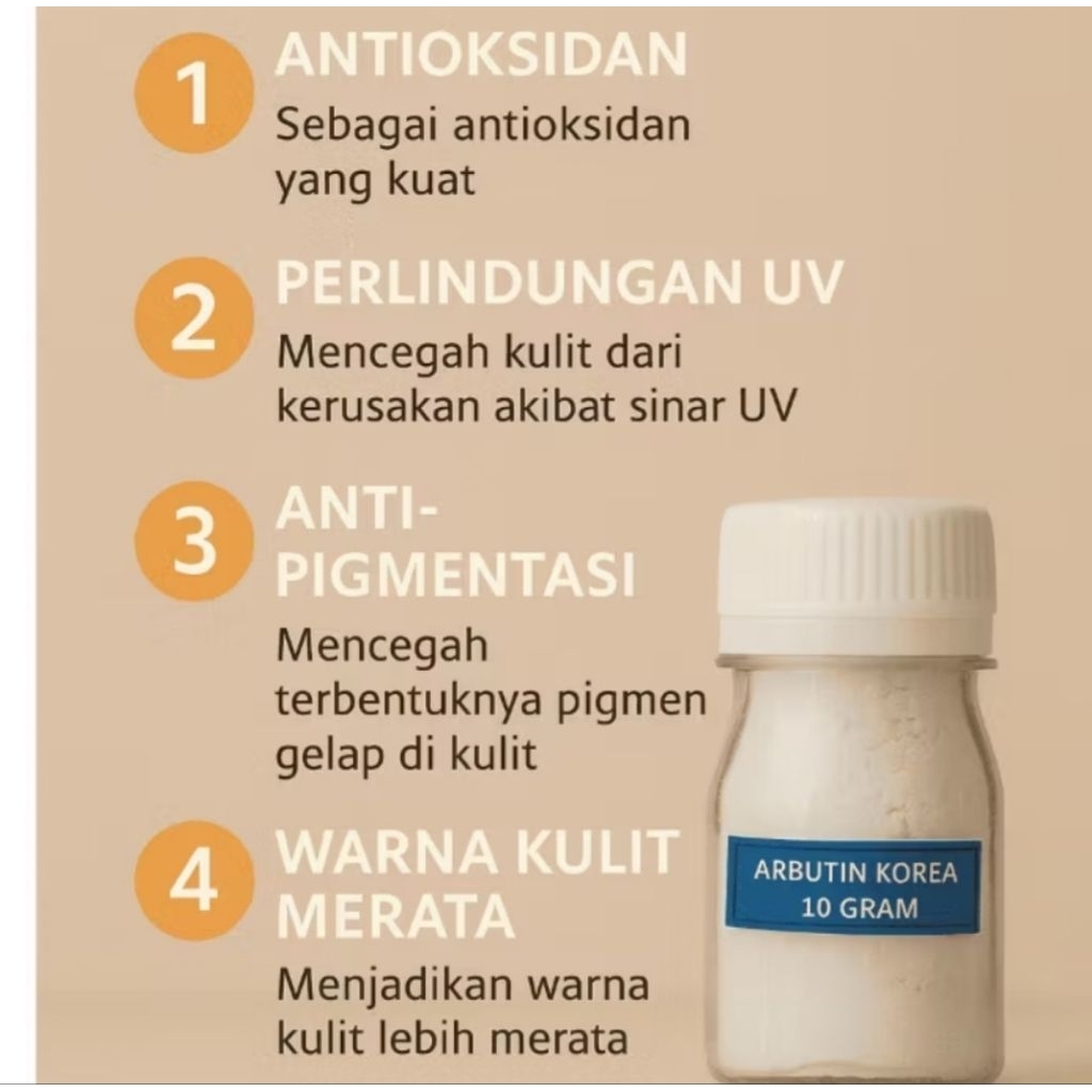 ( 10gr ) Arbutin Korea / Arbutin kanada