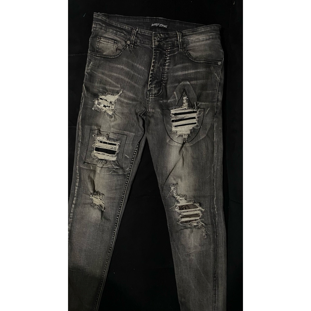 weird jeans grey art size 30