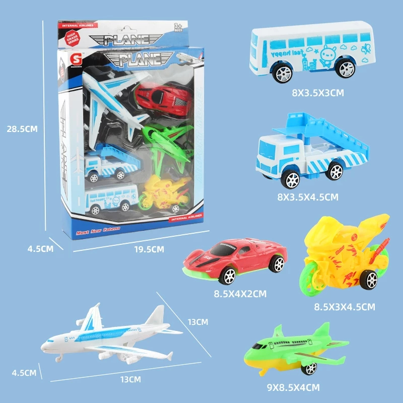 Mainan Pesawat Airport Set Miniatur Pesawat Kendaraan bandara Mainan Anak Laki Laki