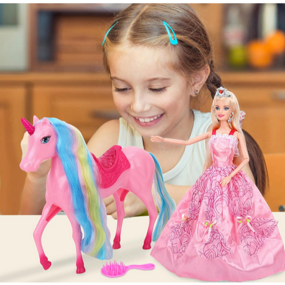 BETTINA MAGICAL LIGHT UNICORN PRINCESS DOLLS SET UNICORN TOYS