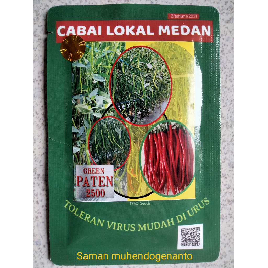 Benih Cabe Merah Keriting GREEN PATEN isi 2500 Biji - CMK GREEN PATEN - Bibit Cabai GREEN PATEN Loka