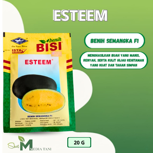 Semangka Esteem F1 20gr Original Pabrik Semangka Inul Kuning Hibrida Benih
