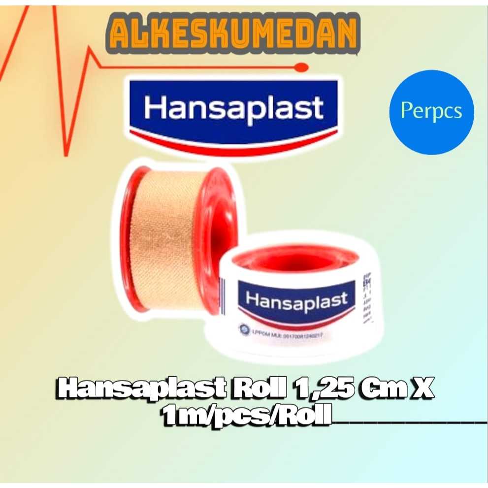 HANSAPLAST ROLL KAIN 1,25 CM X 1M ROLL/PCS DAN HANSAPLAST ROLL KAIN 1,25 CM X 5M ROLL/PCS