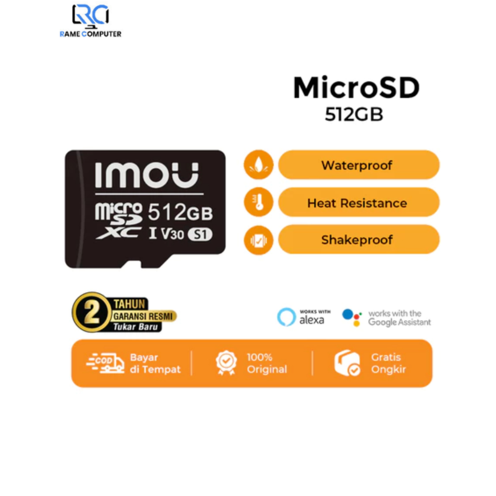 IMOU MicroSD Card 512GB Kartu Memori Memory Card HP CCTV Class 10