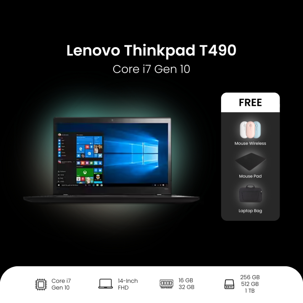 Lenovo Thinkpad T490 | Core i7 Gen 10 10510U | 16GB RAM