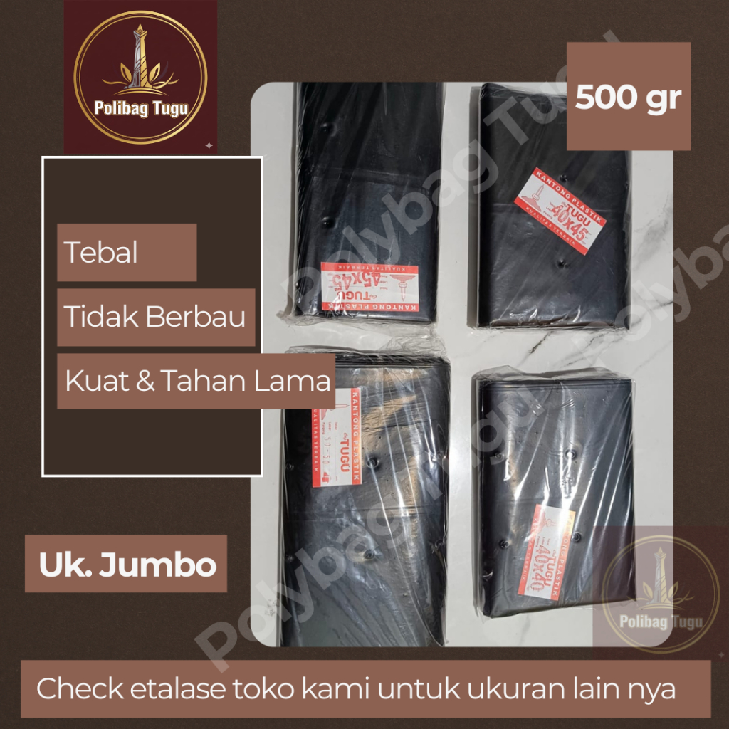 500gr - Polybag Tanaman Ukuran Jumbo Plastik Polybag / Polibag Tanaman Untuk Pembesaran Terlaris