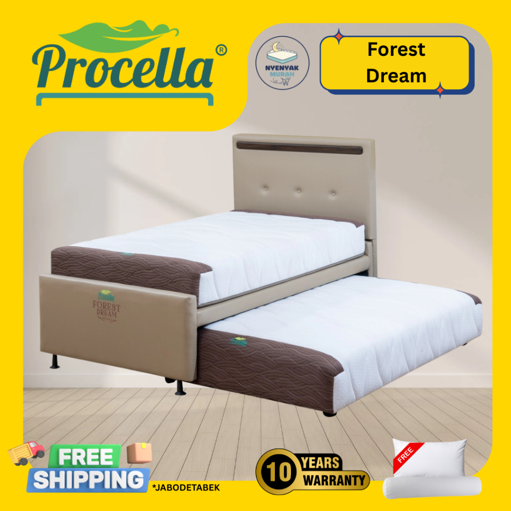 Kasur Springbed 3in1/Kasur Anak Sorong PROCELLA Forest Dream - Full Set Size 100x200 & 120x200