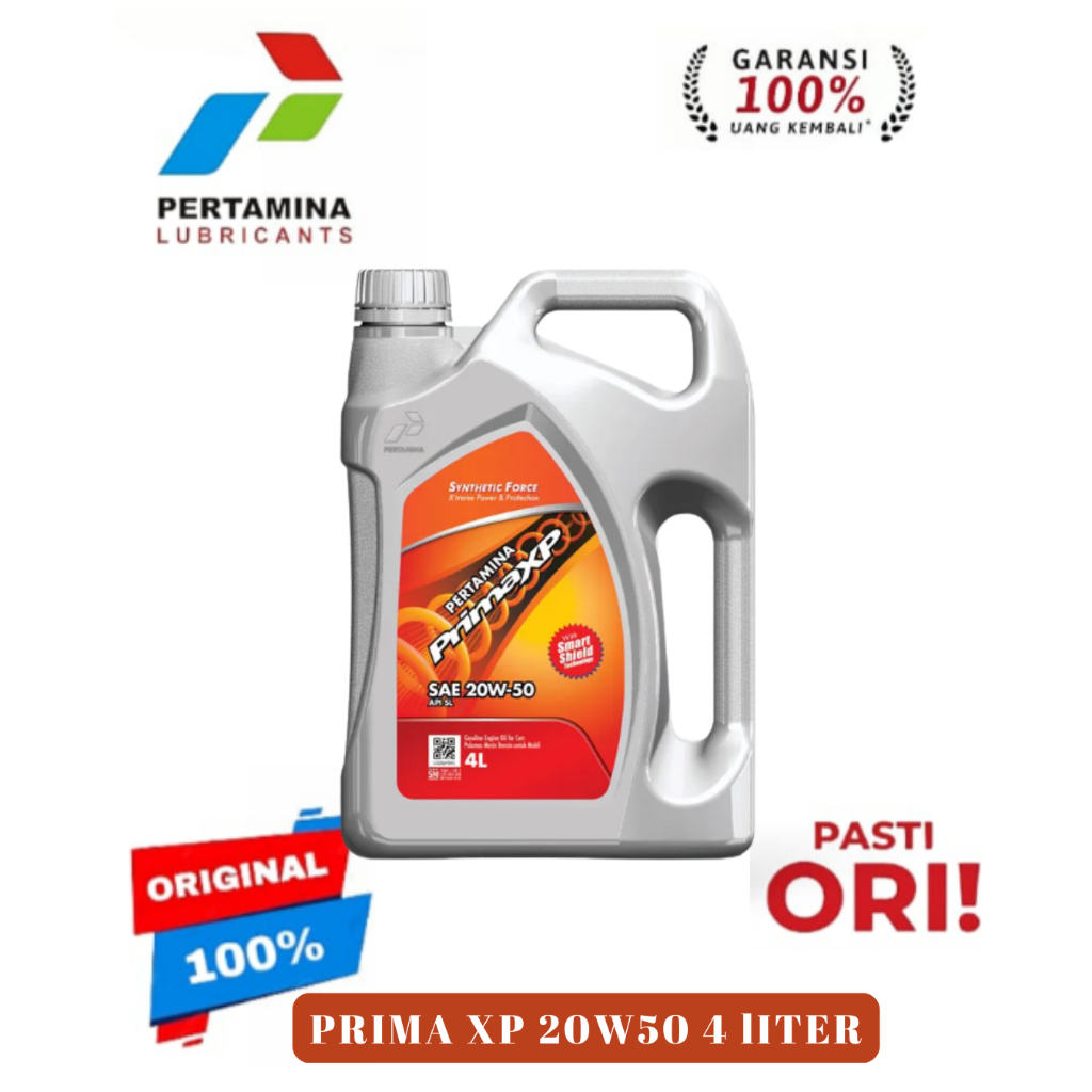 Oli Prima XP 20W50 4 Liter Mobil Bensin 100% ORIGINAL