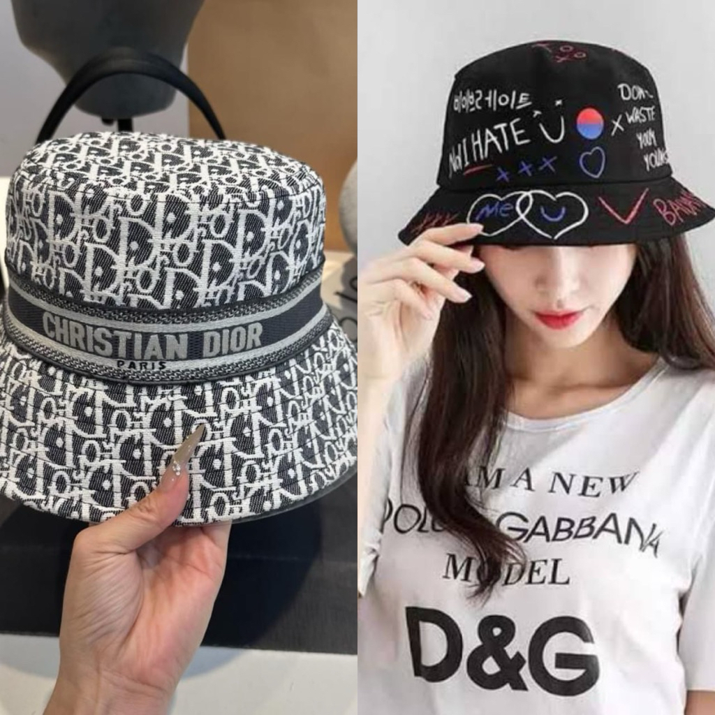 topi backet DIOR & BADAS cewe cowo kekinian model korea