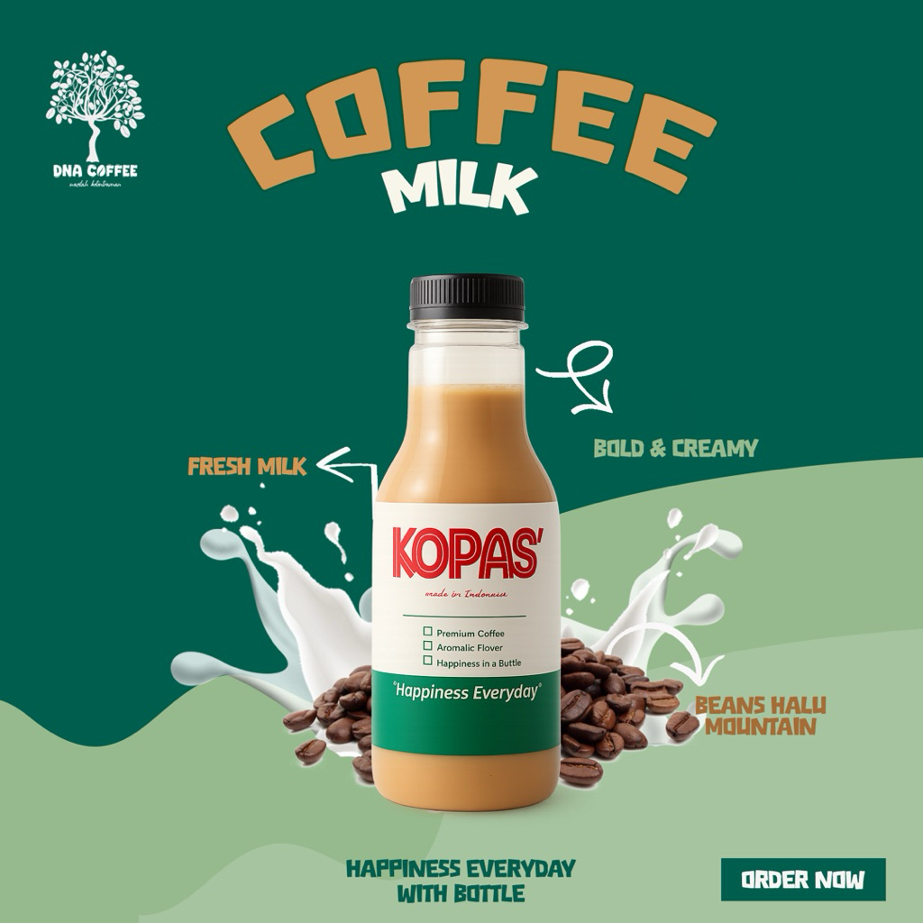 Kopi susu botol DNA 250ml