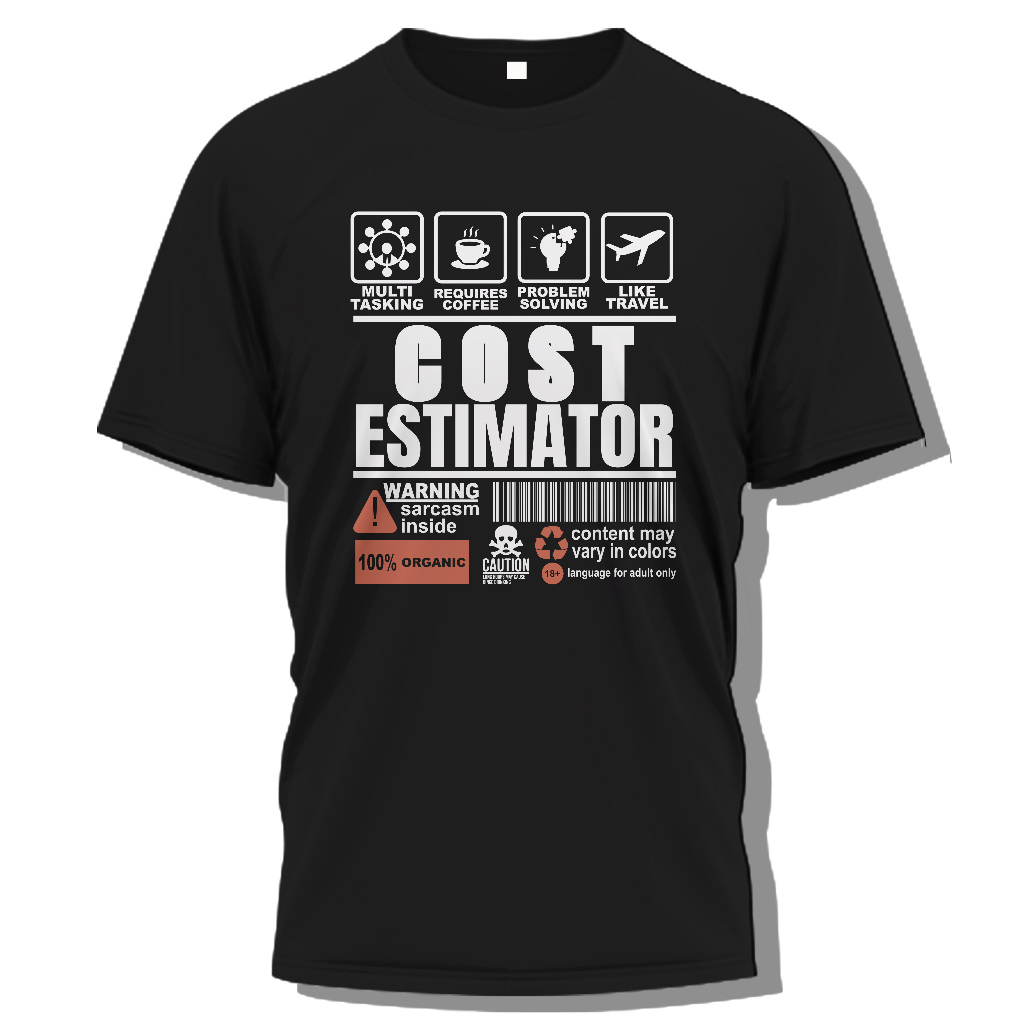 Kaos Cost Estimator Distro Lengan Pendek | Kaos Distro Estimator Biaya Label Style Design