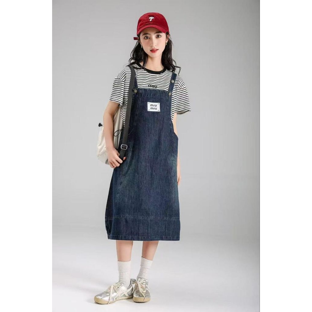 Overall Dress jeans 2in1 anak perempuan