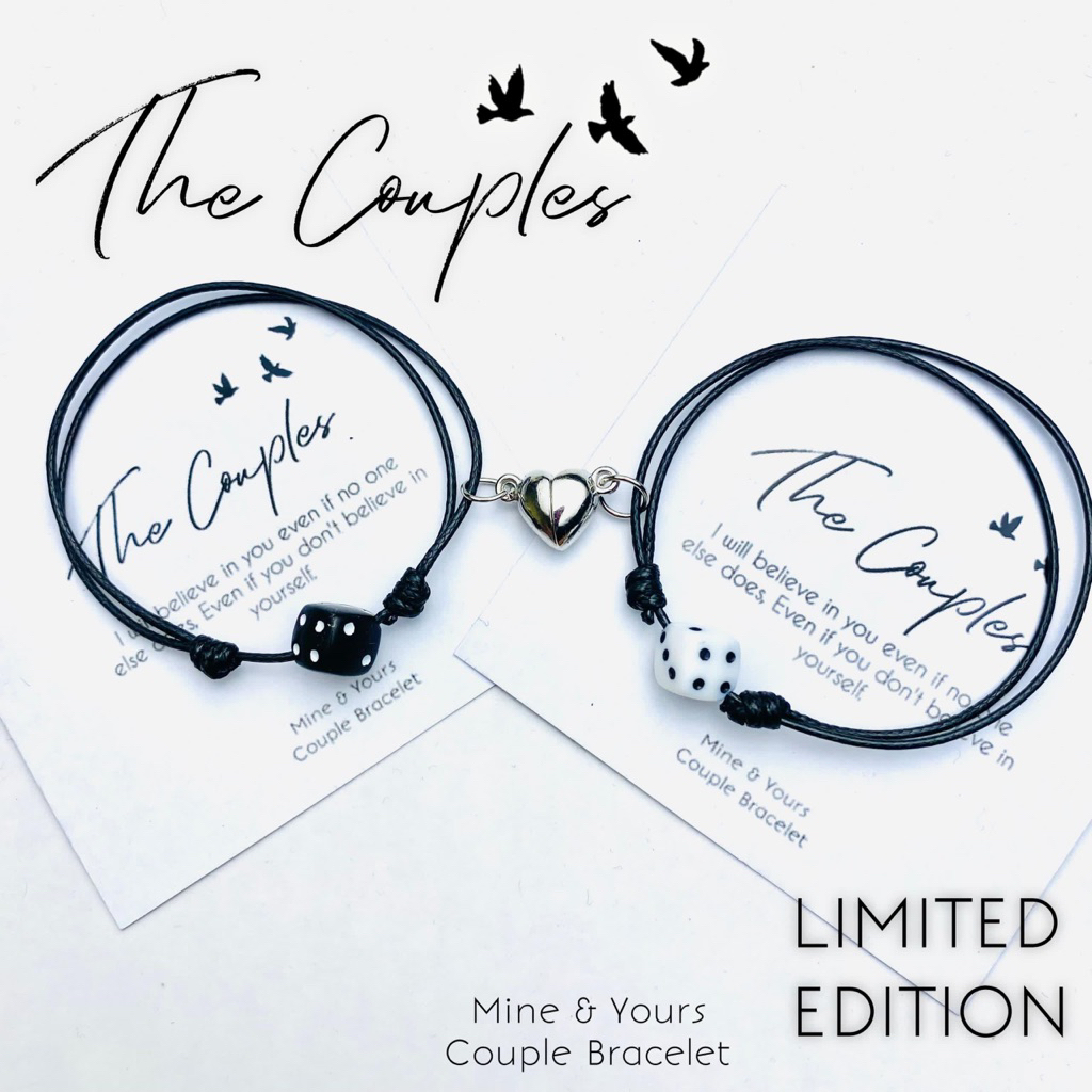 NEW Gelang Couple Magnet Liontin Dadu Couple Lucu Kekinian Sepasang | Couple Bracelet | Gelang Coupl