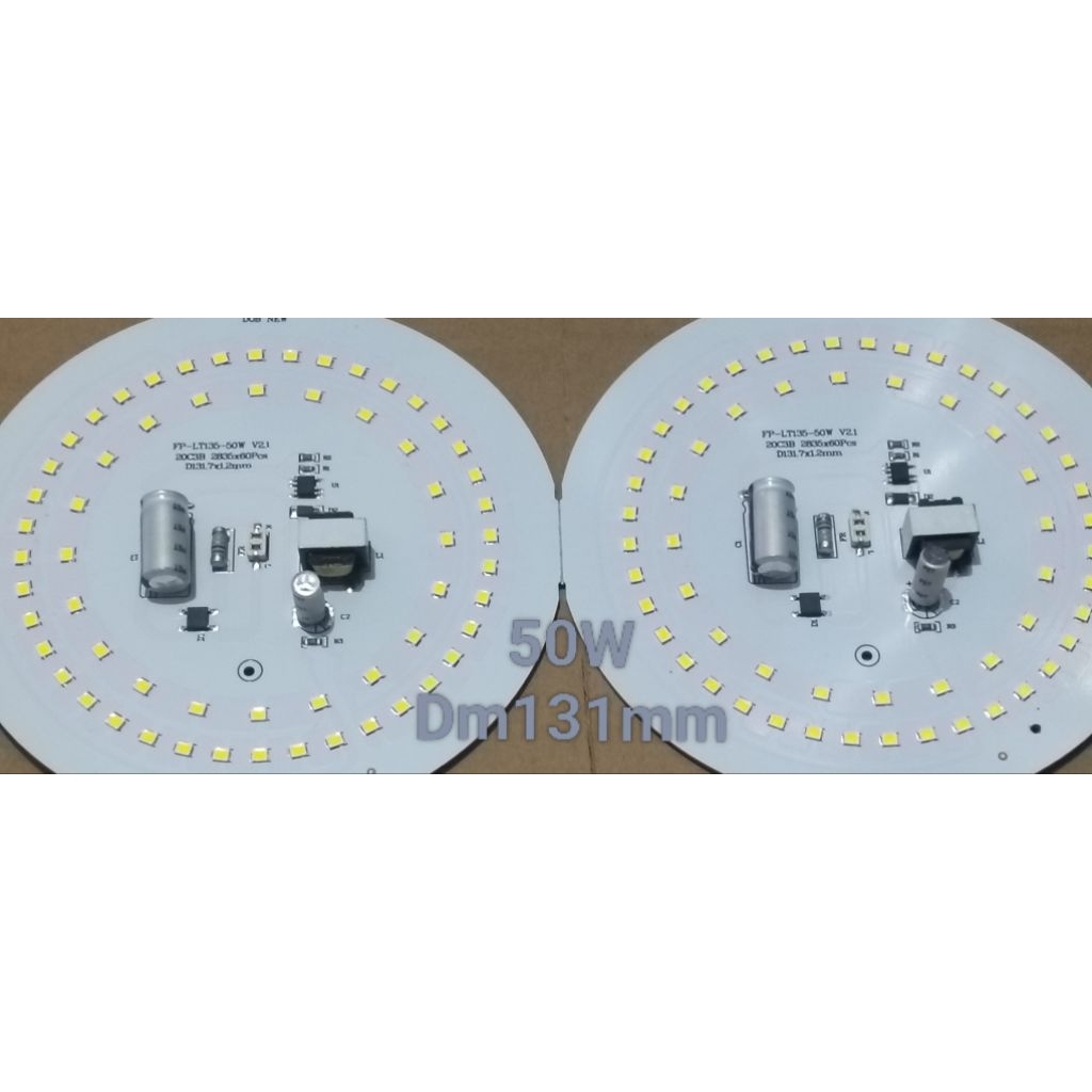 PCB Alumunium LED AC 50W Putih Salju