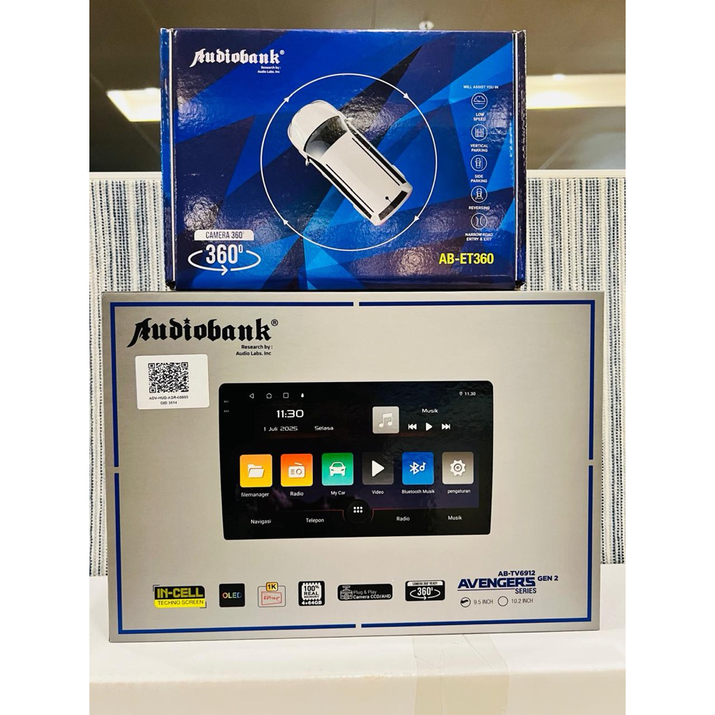 Headunit android 4/64GB + kamera 360 Audiobank