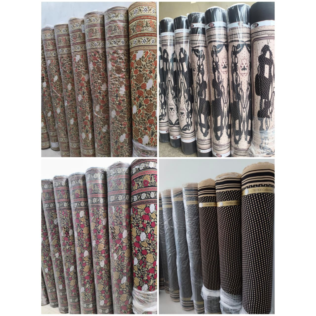 Kain Katun Rayon Viscose Motif Pinggir Premium (0,5 Meter)