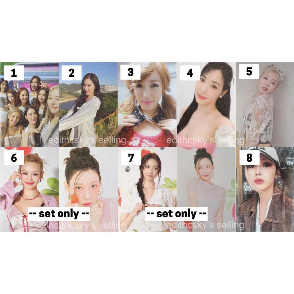 [READ DESC] Photocard SNSD Girls Generation Taeyeon Tiffany Hyoyeon Yoona and PC Aespa Giselle Offic