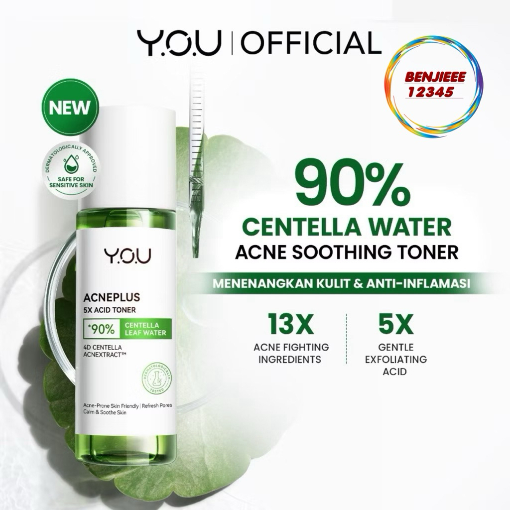 YOU AcnePlus Toner 5x acid toner acne Daily Essence Toner Kulit berminyak jerawat centella Y.O.U you