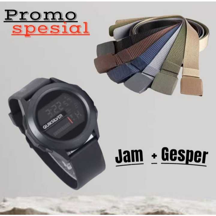 BESTSELLER JAM TANGAN + GESPER | GESPER MILITARY | JAM TANGAN QUIKSILVER PRIA TERBARU QUIKSILVER DRO