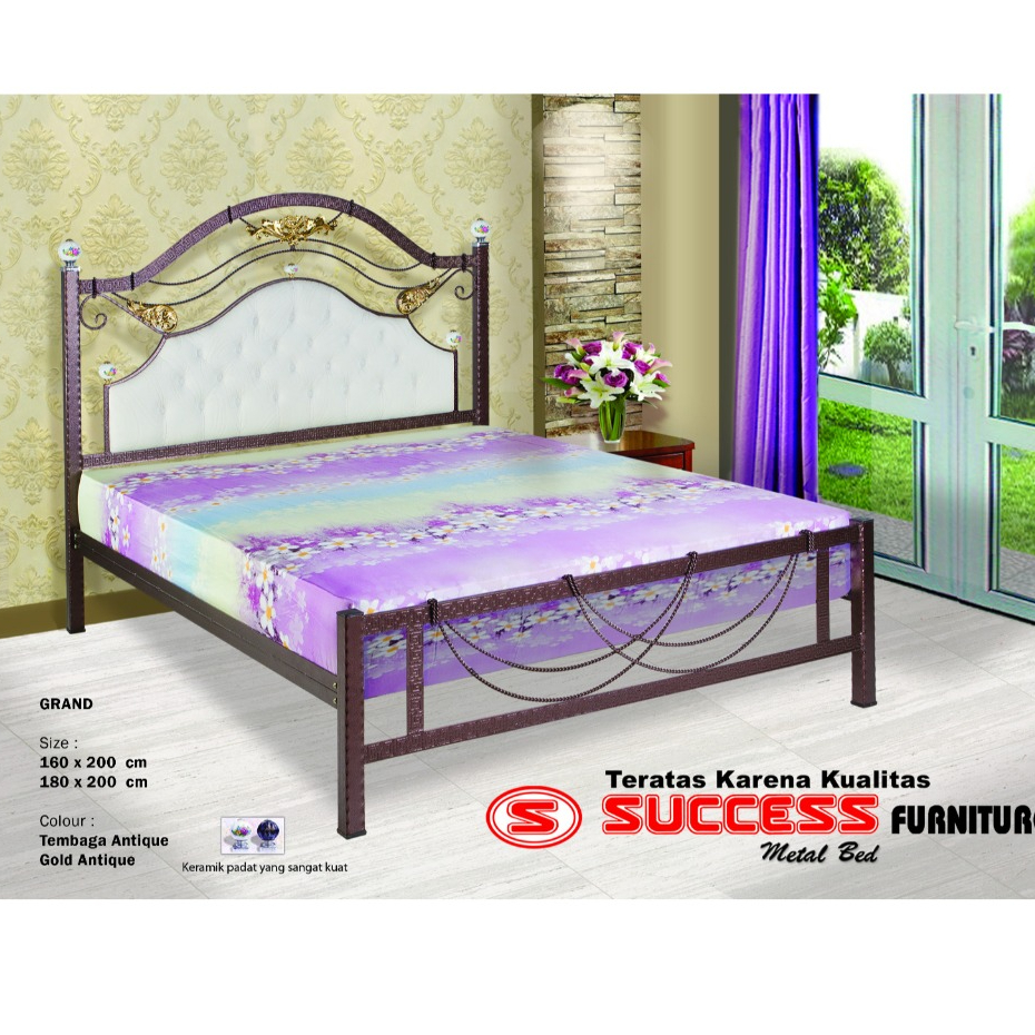 Ranjang Besi  Tempat Tidur Tempa Success Grand - Tempat Tidur Full besi