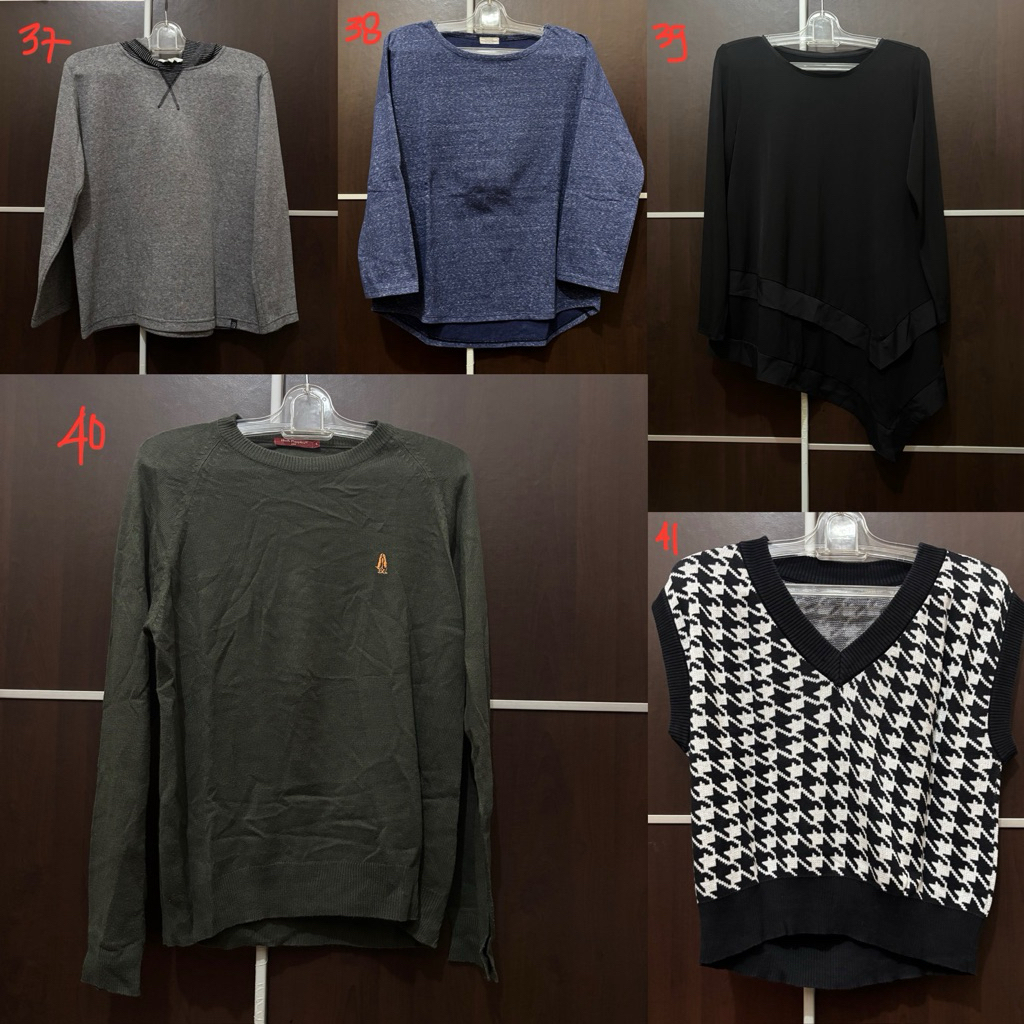 [preloved] BACA DESKRIPSI! kaos, sweater, vest hush puppies details