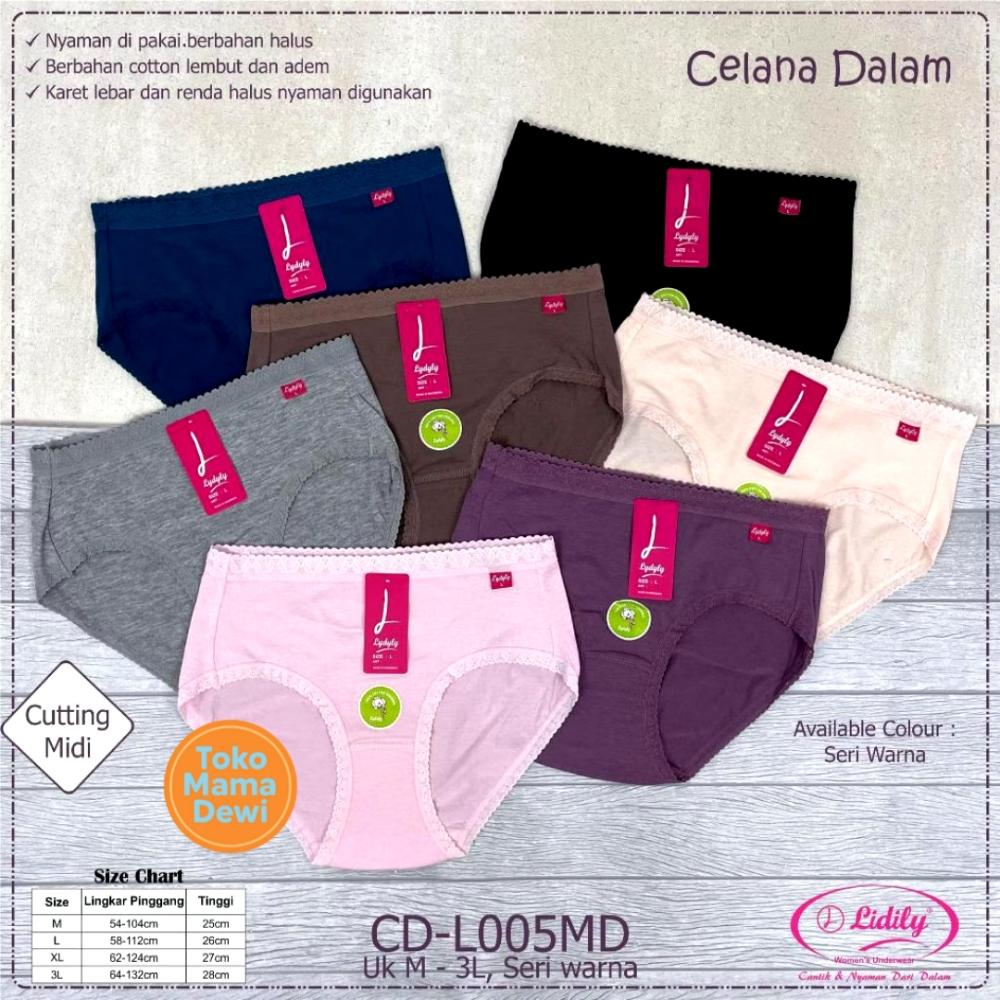 Cd Wanita Renda Lydyly LD 005 - Celana Dalam Wanita Lusinan - Cd Wanita Katun Organik