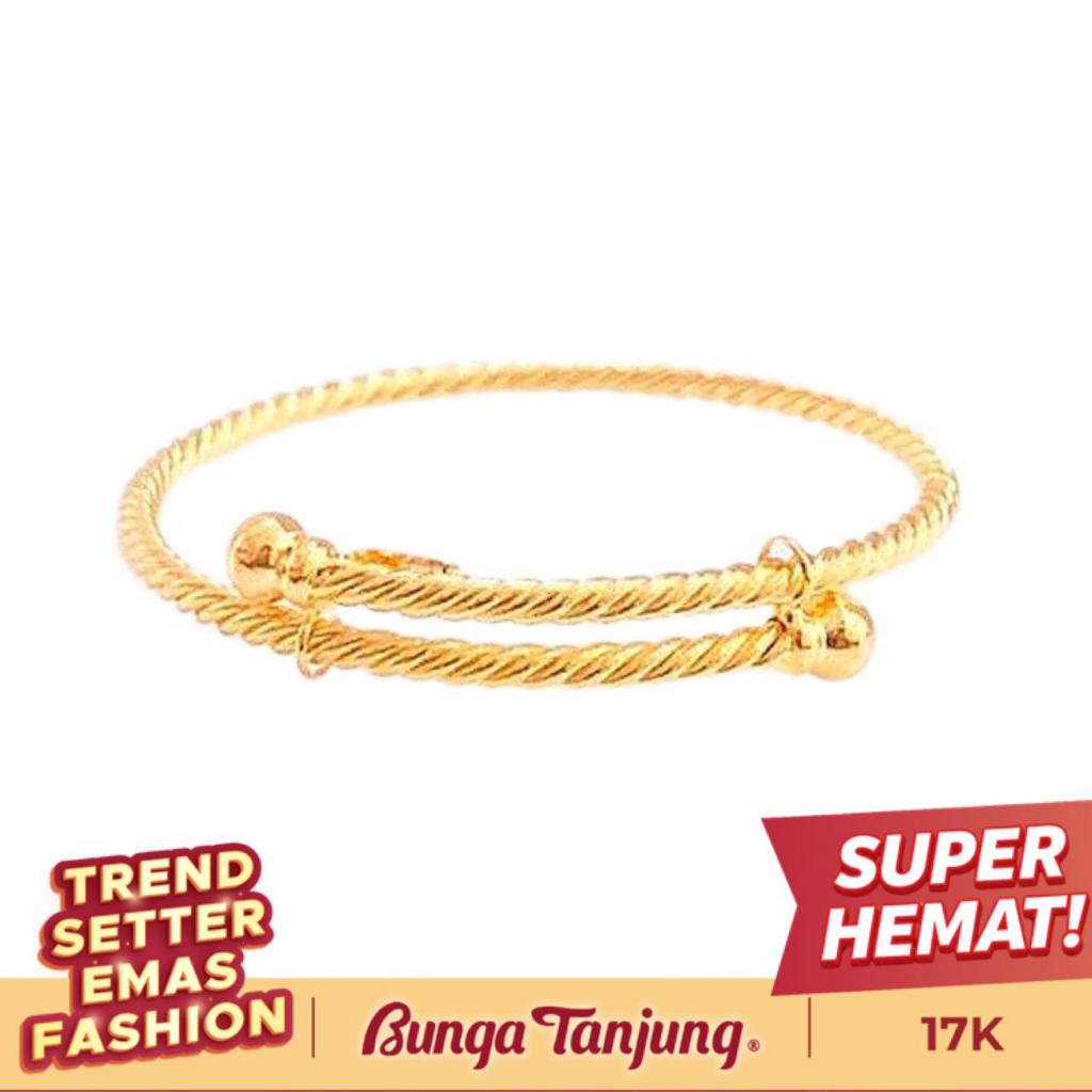 GELANG SERUT ANAK - EMAS 17K - BUNGA TANJUNG