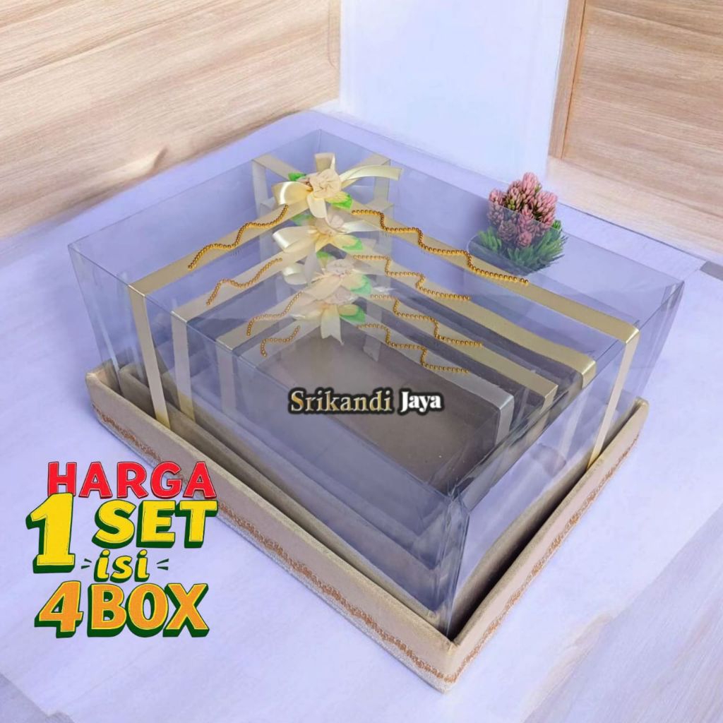 Kotak Seserahan Pernikahan isi 4 Box Seserahan Pernikahan Hantaran Tempat seserahan