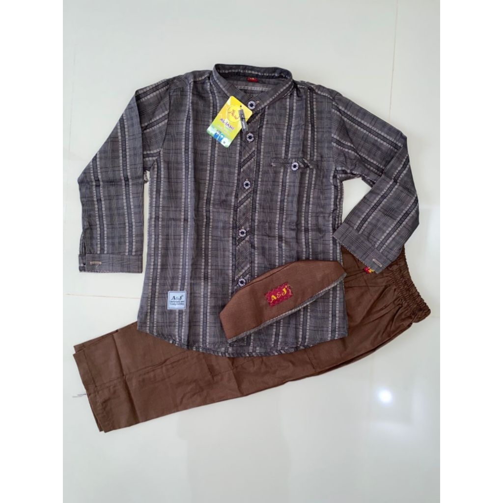 Setelan Koko anak Al bariqi By A&J Lengan panjang terbaru / koko anak terbaru aljami / koko anak sal