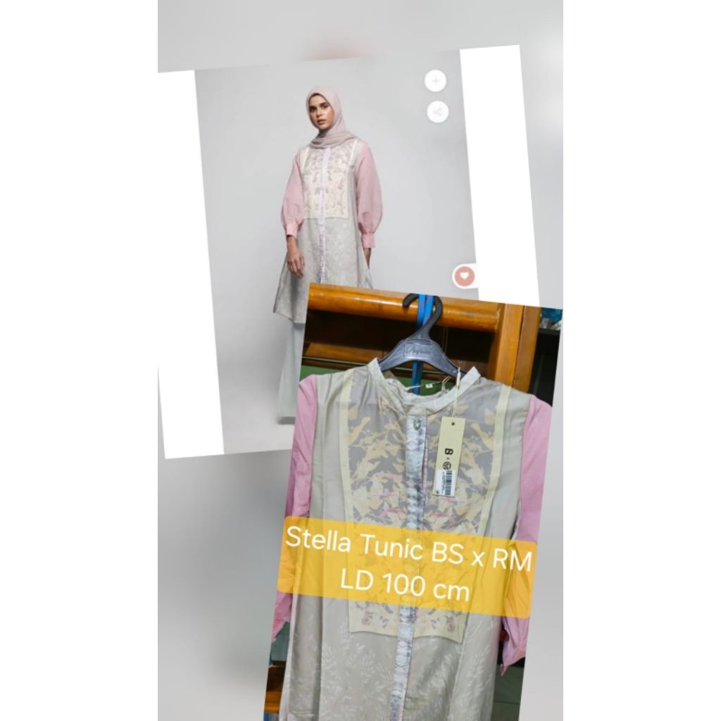 Buttonscraft x Ria Miranda - Stella Tunic -Light Grey (size s)